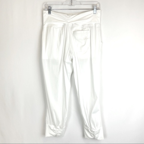 Athleta White Cropped Jogger Pants Size 4 - Picture 3 of 8